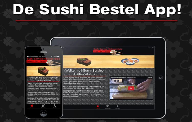 Native app van Sushi Service Hellevoetsluis